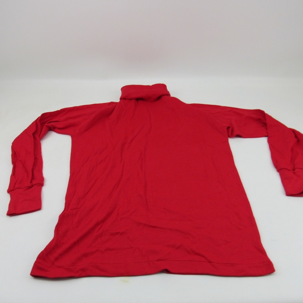 Mixed Blues Women's  Long Sleeve Mock Neck Top Red‎ Cotton Blend  Large